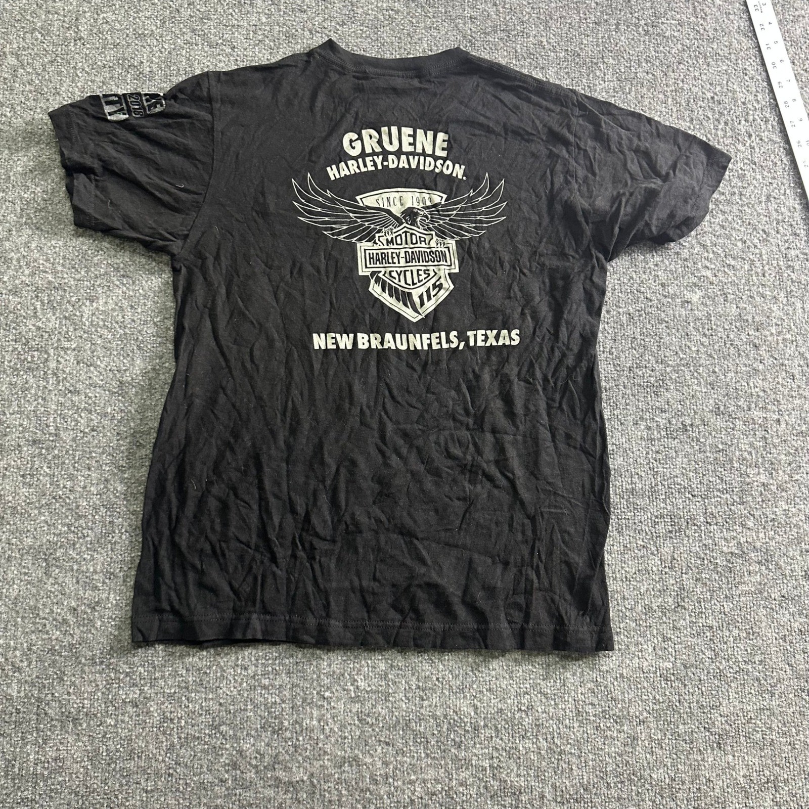 Harley-Davidson T-Shirt Mens Size Ringspun Cotton 115th Anniversary V-Neck