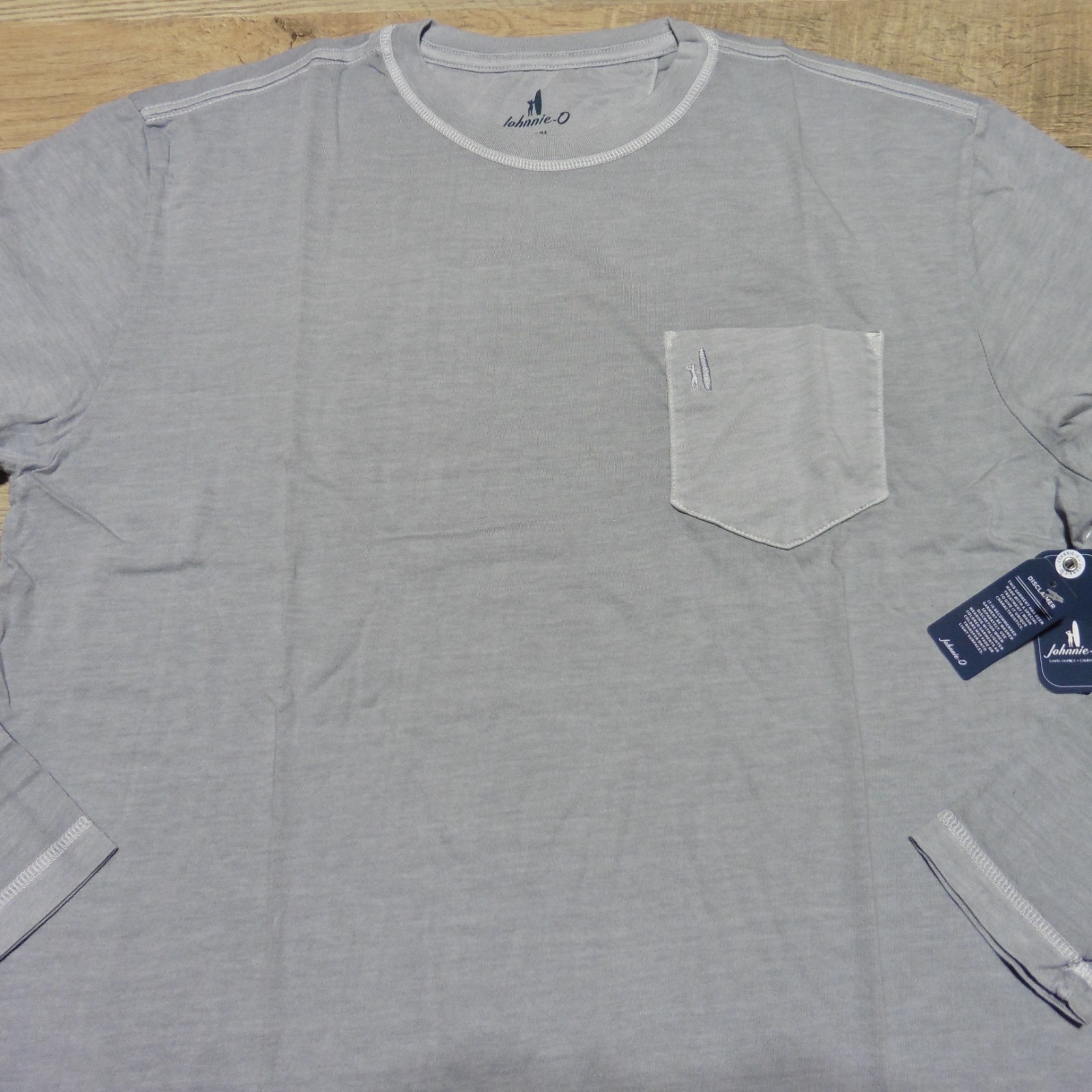 JOHNNIE O Mens M MEDIUM BRENNAN 2.0 T SHIRT STEEL GREY LONG SLEEVE GOLF