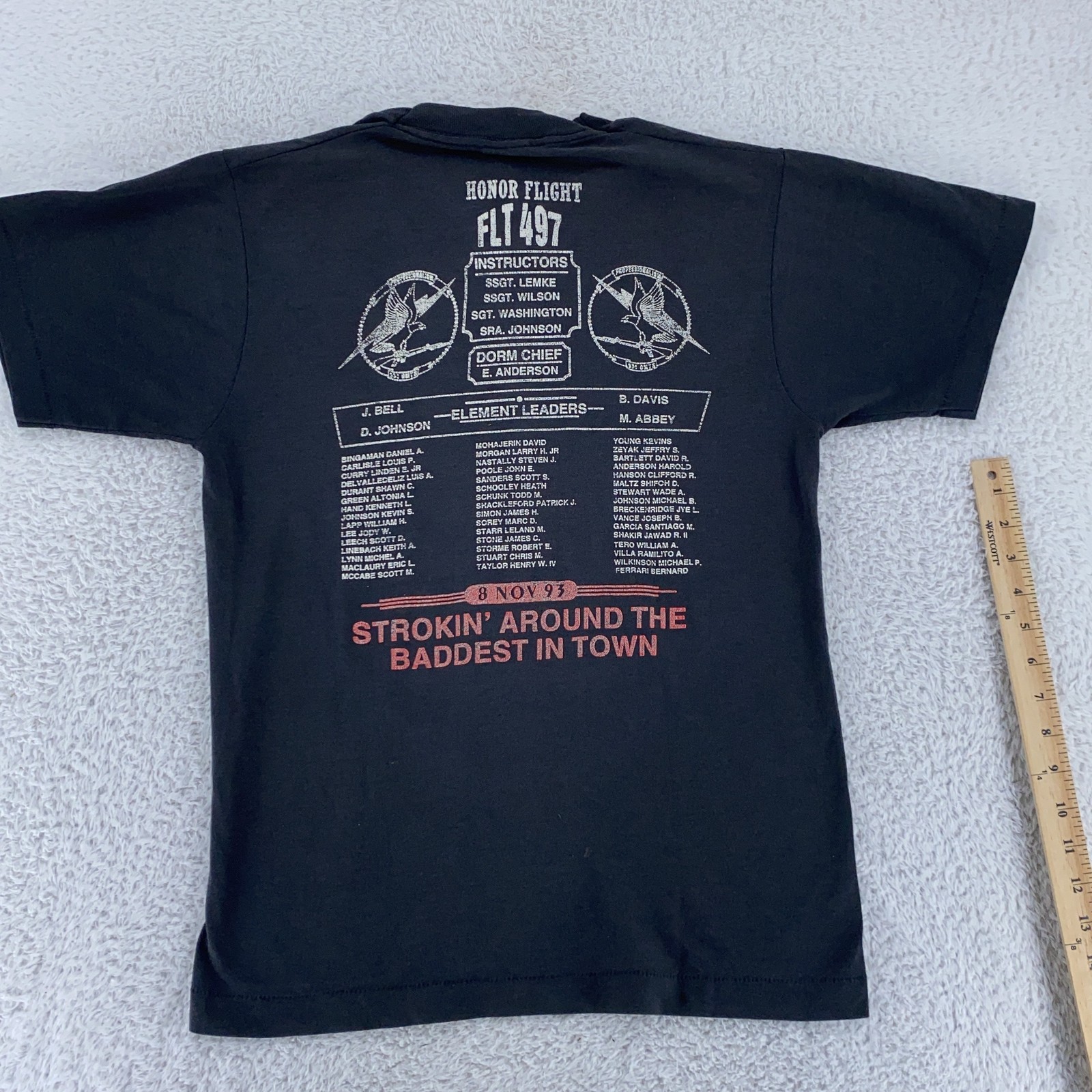 Vtg 90s USAF 331 BMT Honor Flight 497 T-Shirt XS/S Air Force Military Training