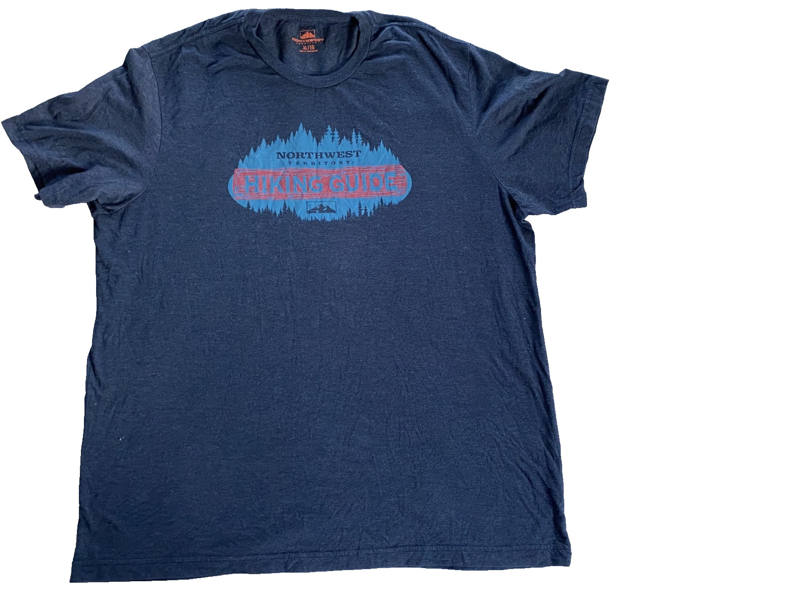 NORTHWEST TERRITORIES HIKING GUIDE GRAPHIC TEE, SIZE: XL, PRE-OWN & FREE SHIP