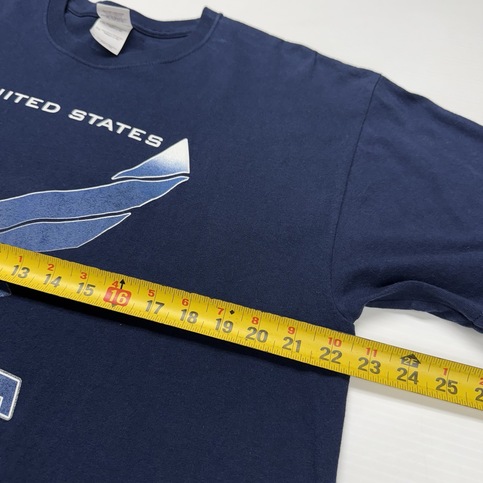 Gildan United States Air Force Mens Shirt XL Navy Big Logo USAF Military Graphic