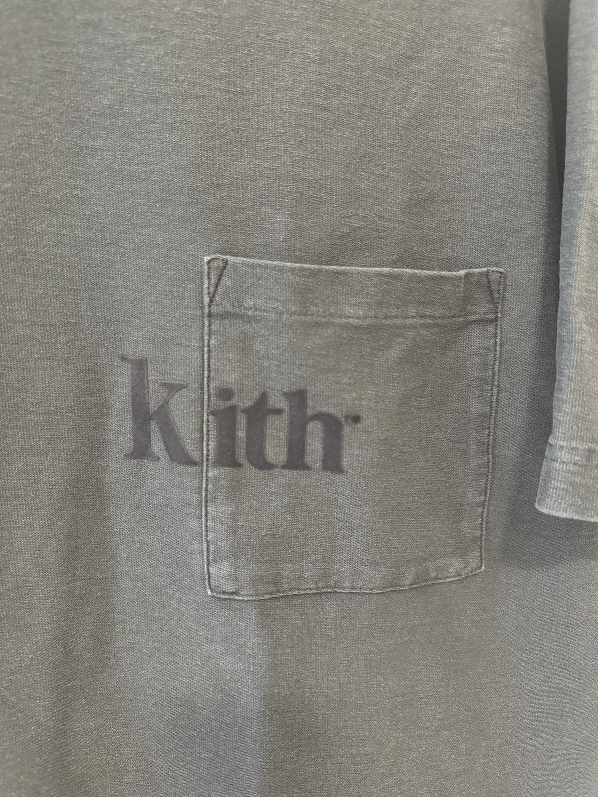 Kith Pocket T Shirt Charcoal Grey Mens L