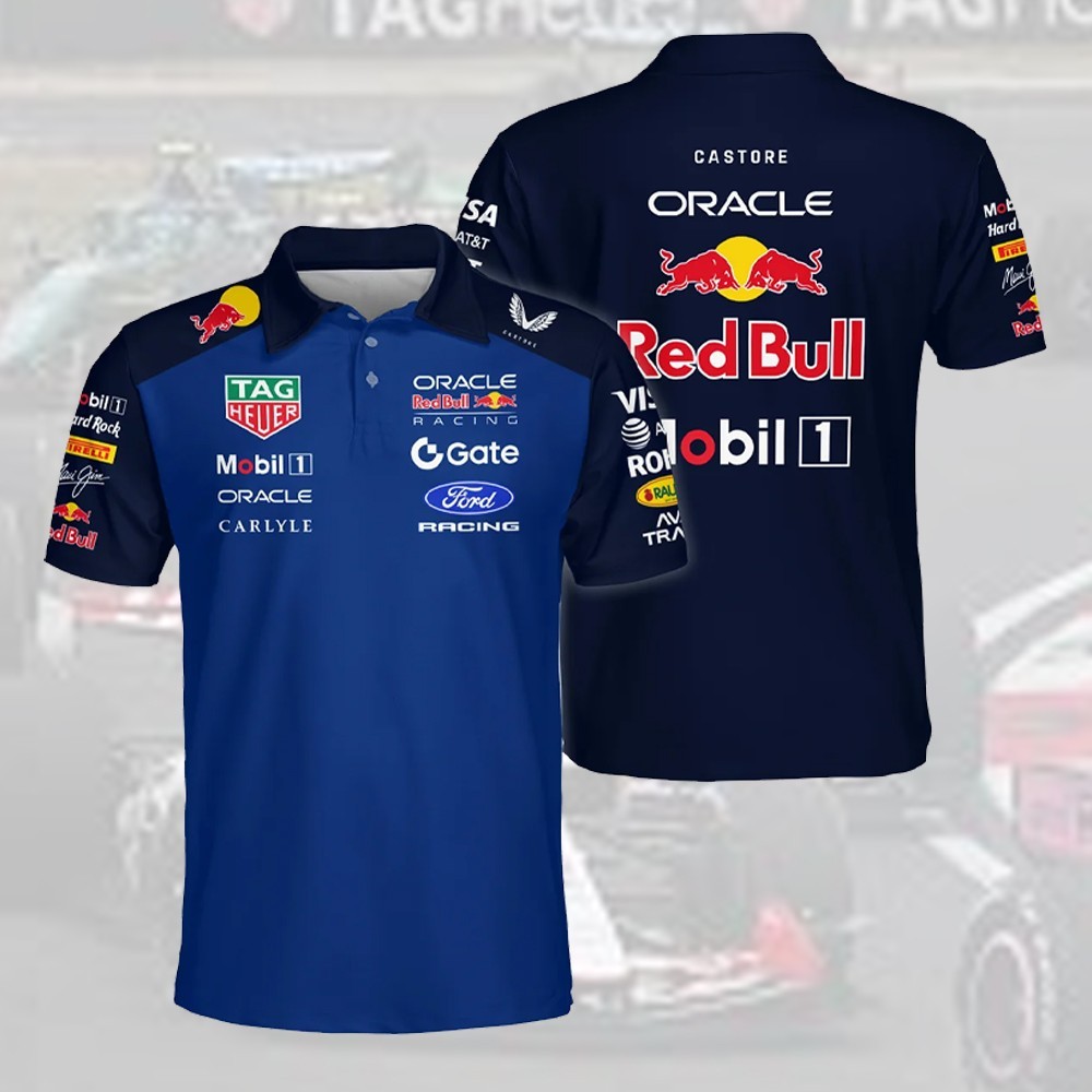 🔥NEW – 2026 Red Bu*ll Racing F1 Teamwear For Fans Polo All Over Print Gift
