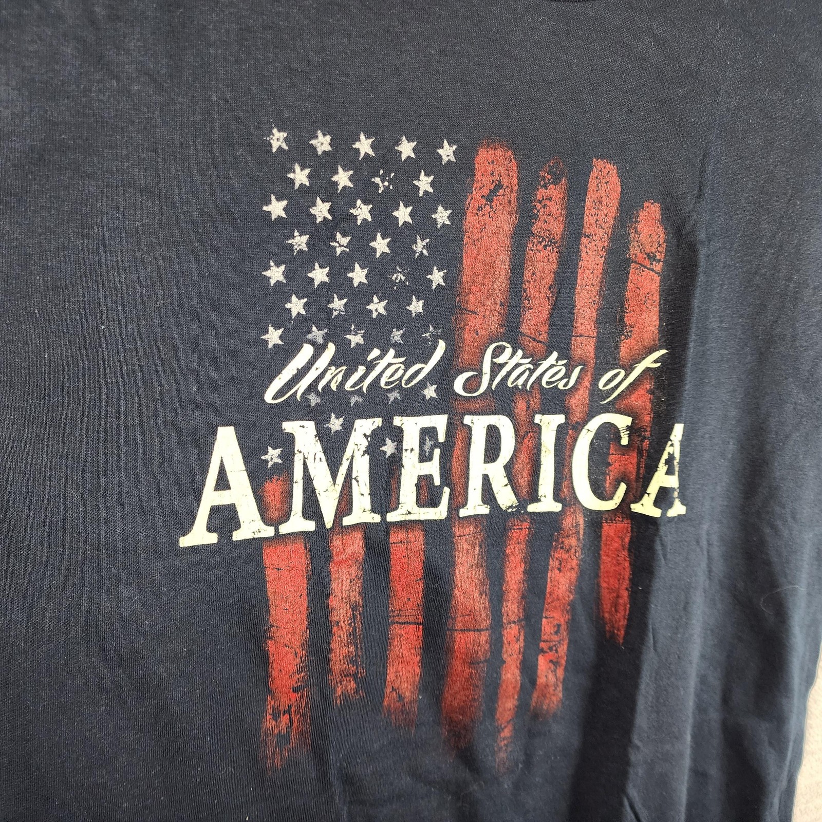 Alstyle Shirt Mens XL Blue United States Of America Flag Graphic Tee Patriotic
