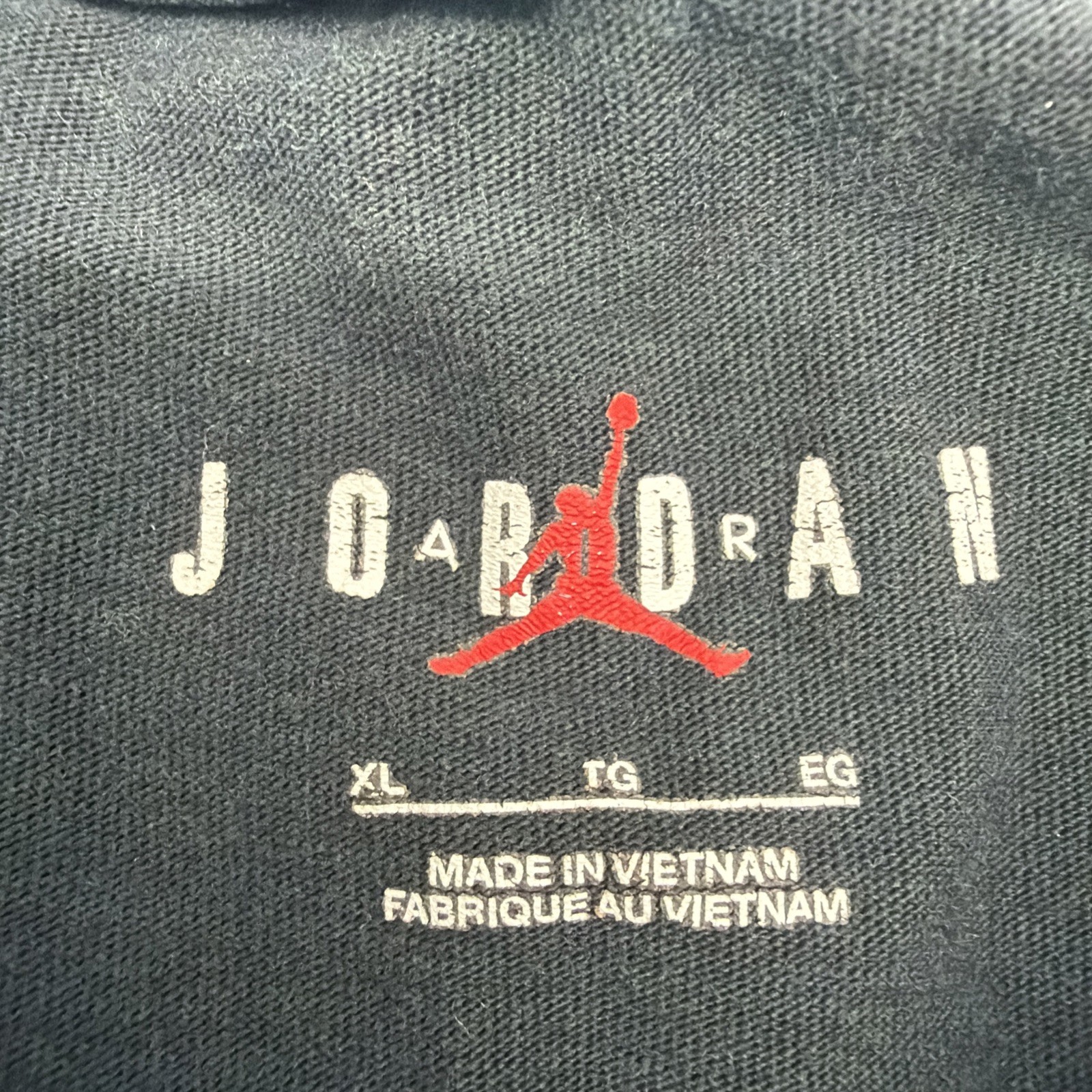 Jordan Air T-shirt Men XL Black Graphic Print Logo 100% Cotton.#48020