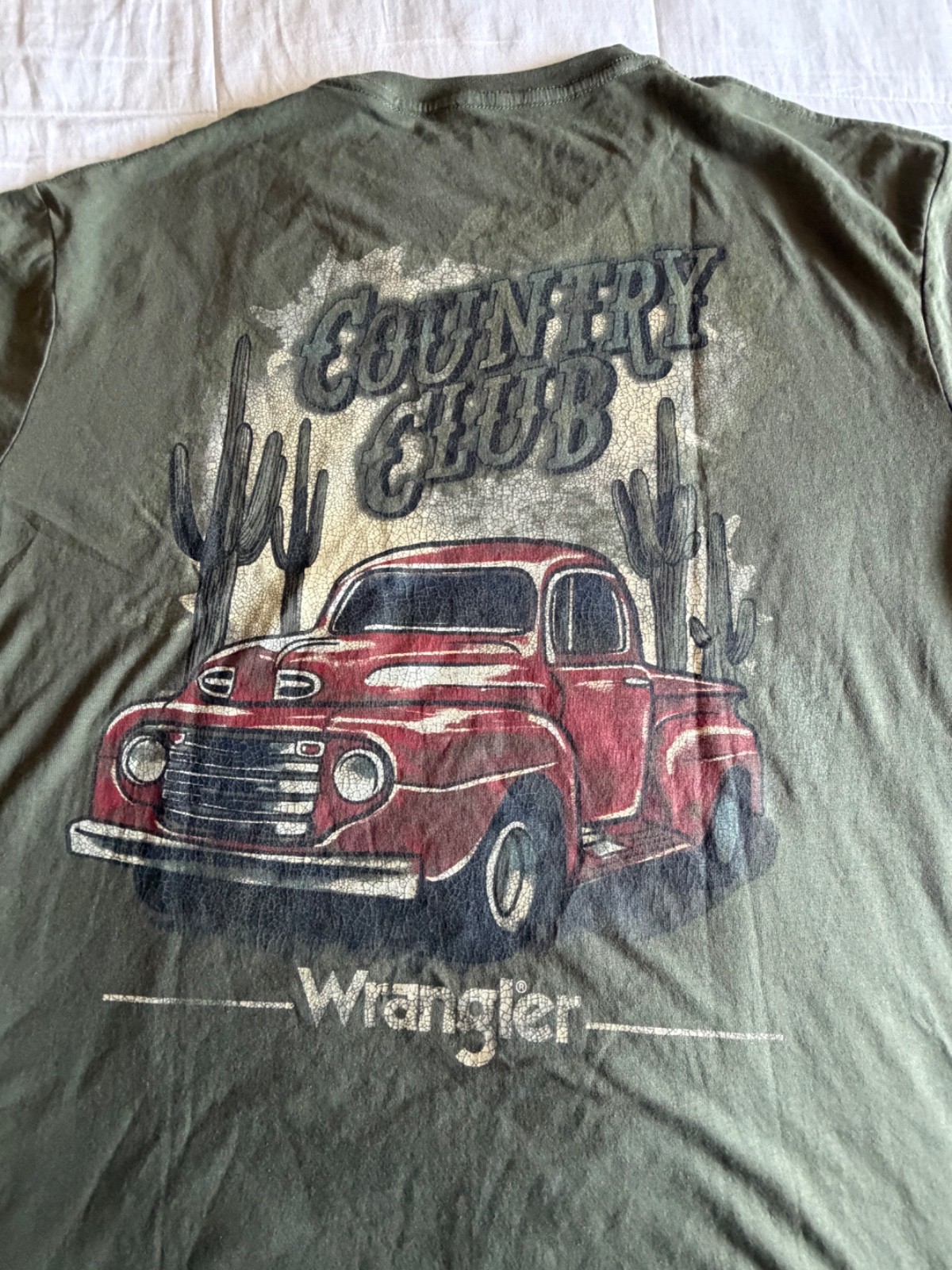 Wrangler 2XL green Country Club Old Truck T Shirt Brand New