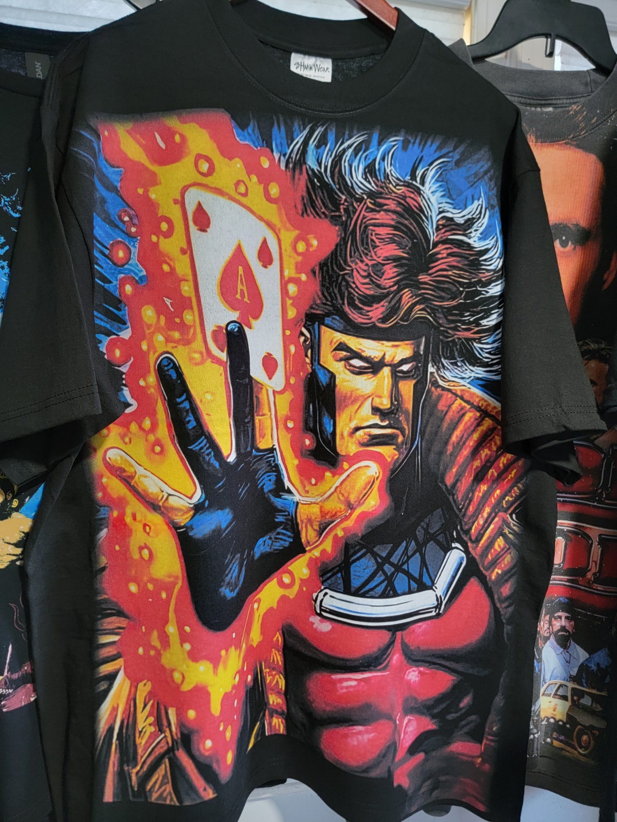 GAMBIT MODERN ON A SHAKA HEAVYWEIGHT GARMET DYED T SHIRT “MODERN”