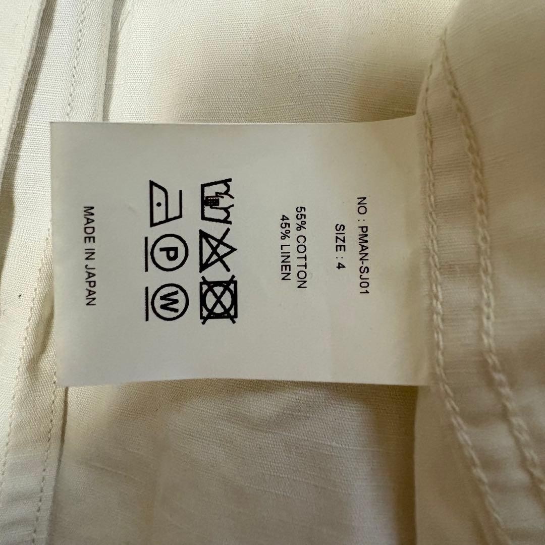 PHIGVEL C/L Stand Collar Jacket 22SS – Size 4 (XL) Natural Color