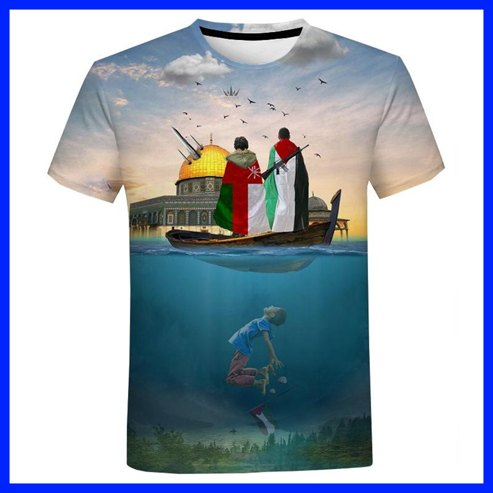 Unisex Free Palestine T-Shirt Palestine Flag Shirt Peace Shirt S-6XL