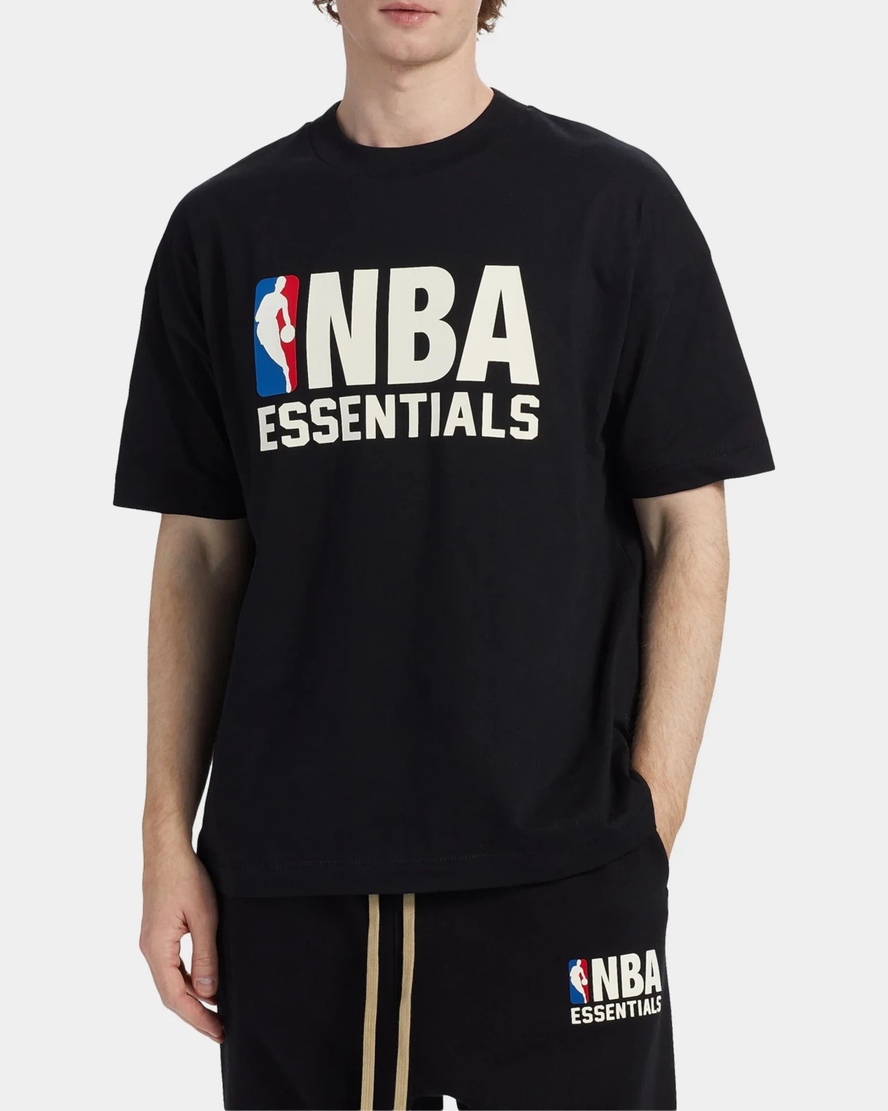 Fear of God Essentials NBA Men’s Cotton Logo Fit T-Shirt Size : MEDIUM