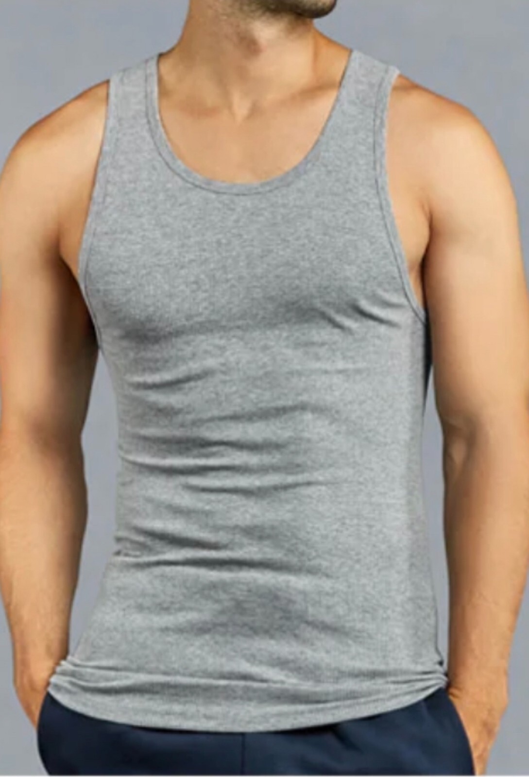 LOT 12 Packs Men 100% Cotton Ribbed Tank top A-Shirt Wife Beater Undershirt Lot
