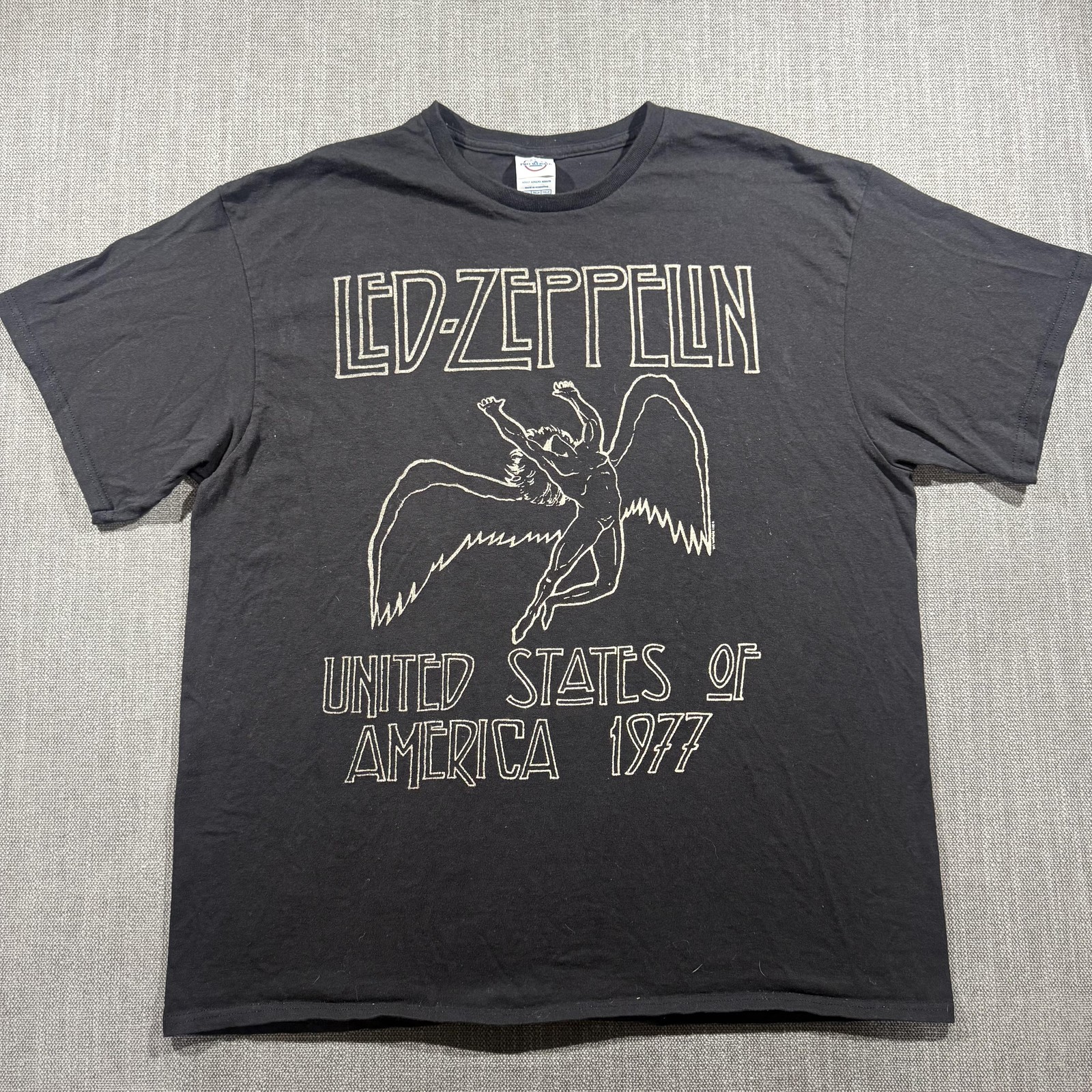 Led Zeppelin Shirt Mens XL Black 2011 United States Of America 1977