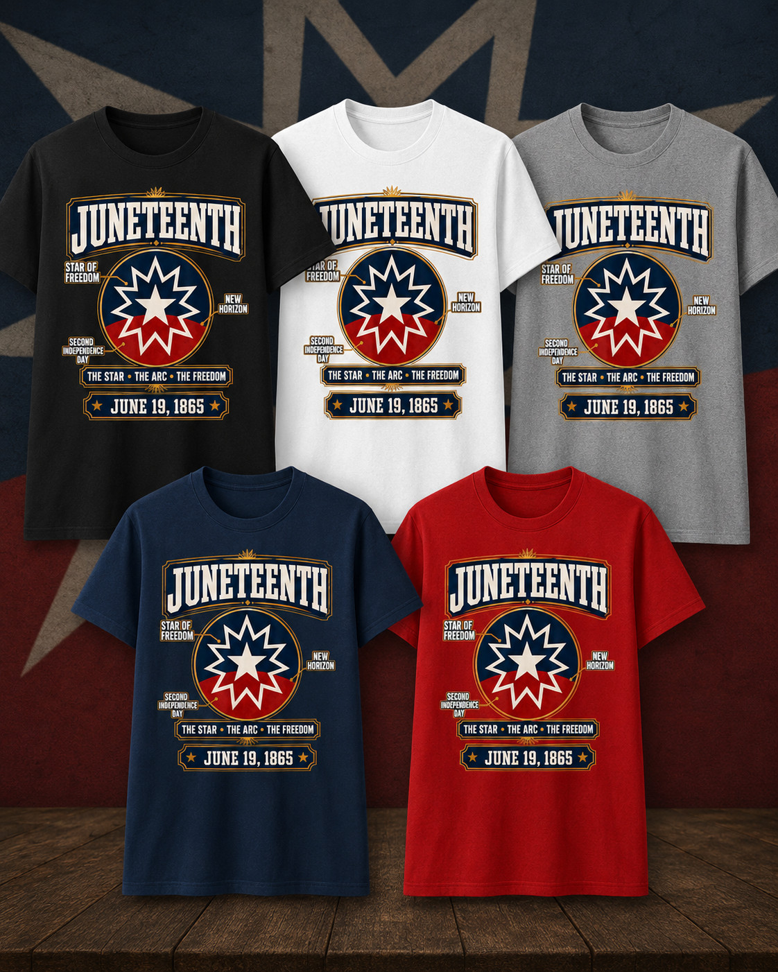 Juneteenth Flag Red White Blue Meaning Black History Freedom T-Shirt