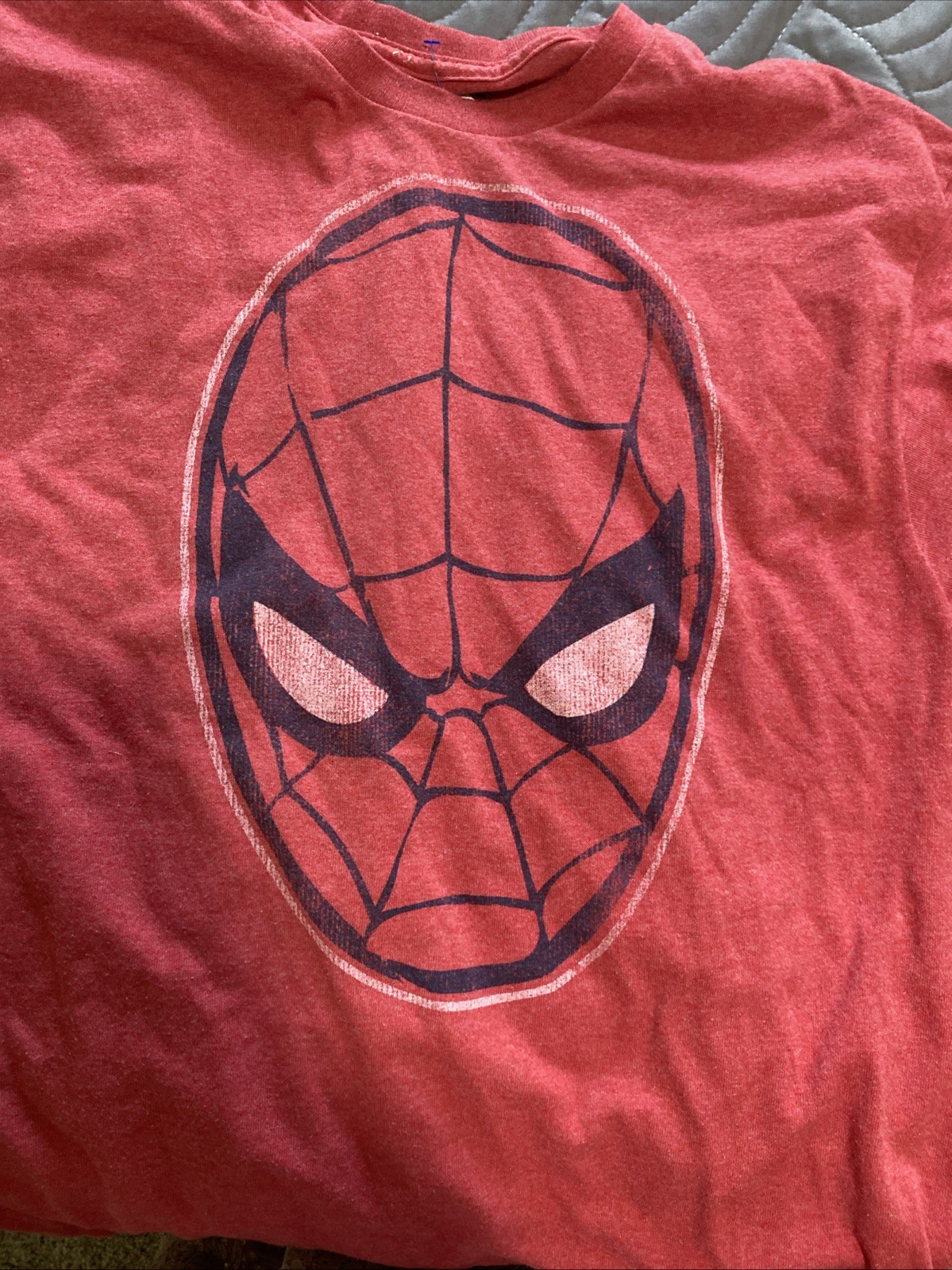 Adult Large Marvel Spider Man mask red T shirt (106)