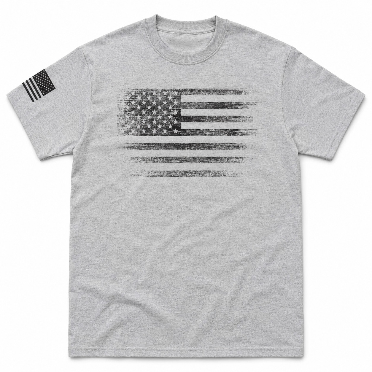 USA Distressed Flag T-Shirt Patriotic American Flag Graphic Tee Men’s S-5XL