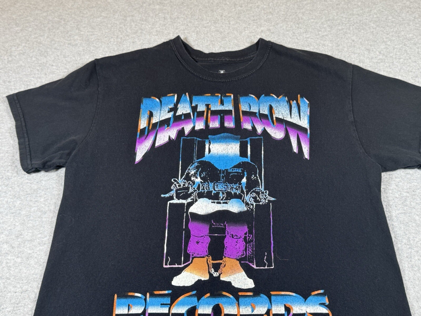 Death Row Records Shirt Adult Black Medium Recording Company Rap Hip Hop Music