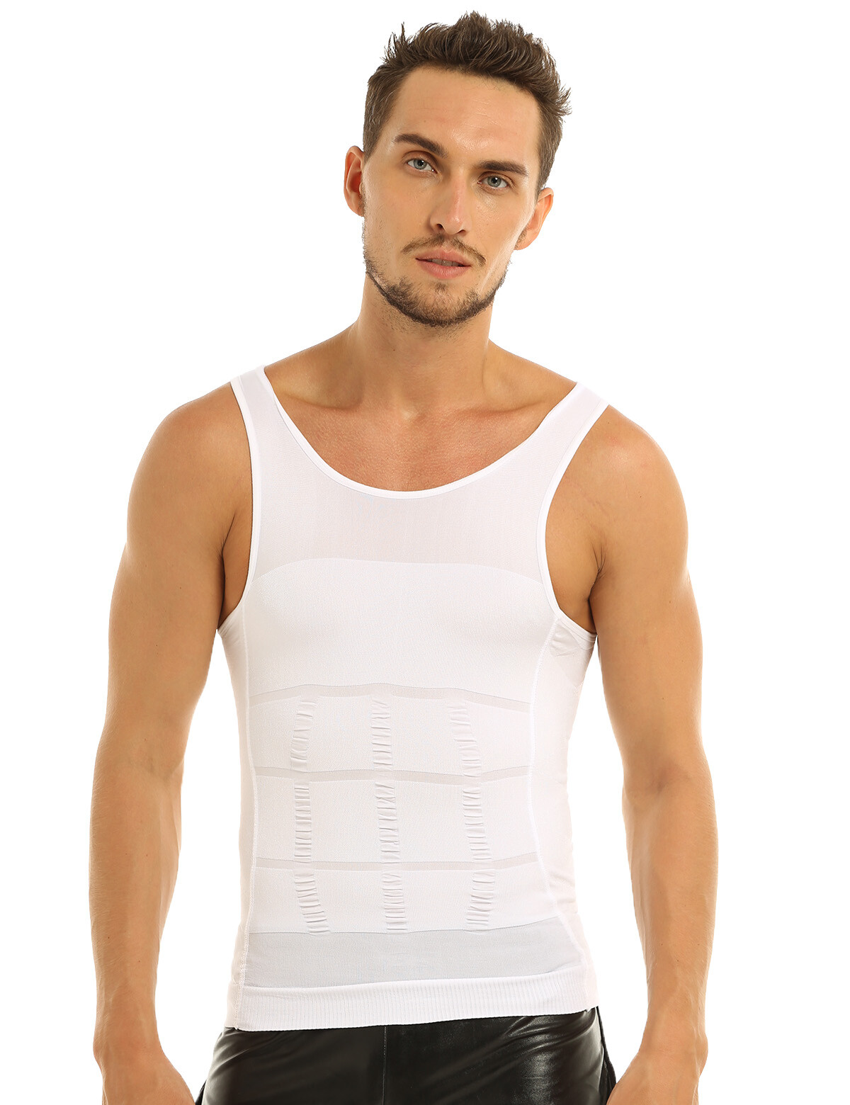 Men’s Abdomen Muscle Slim Sauna Body Shaper Firm Control Tummy Waist Vest Shirt