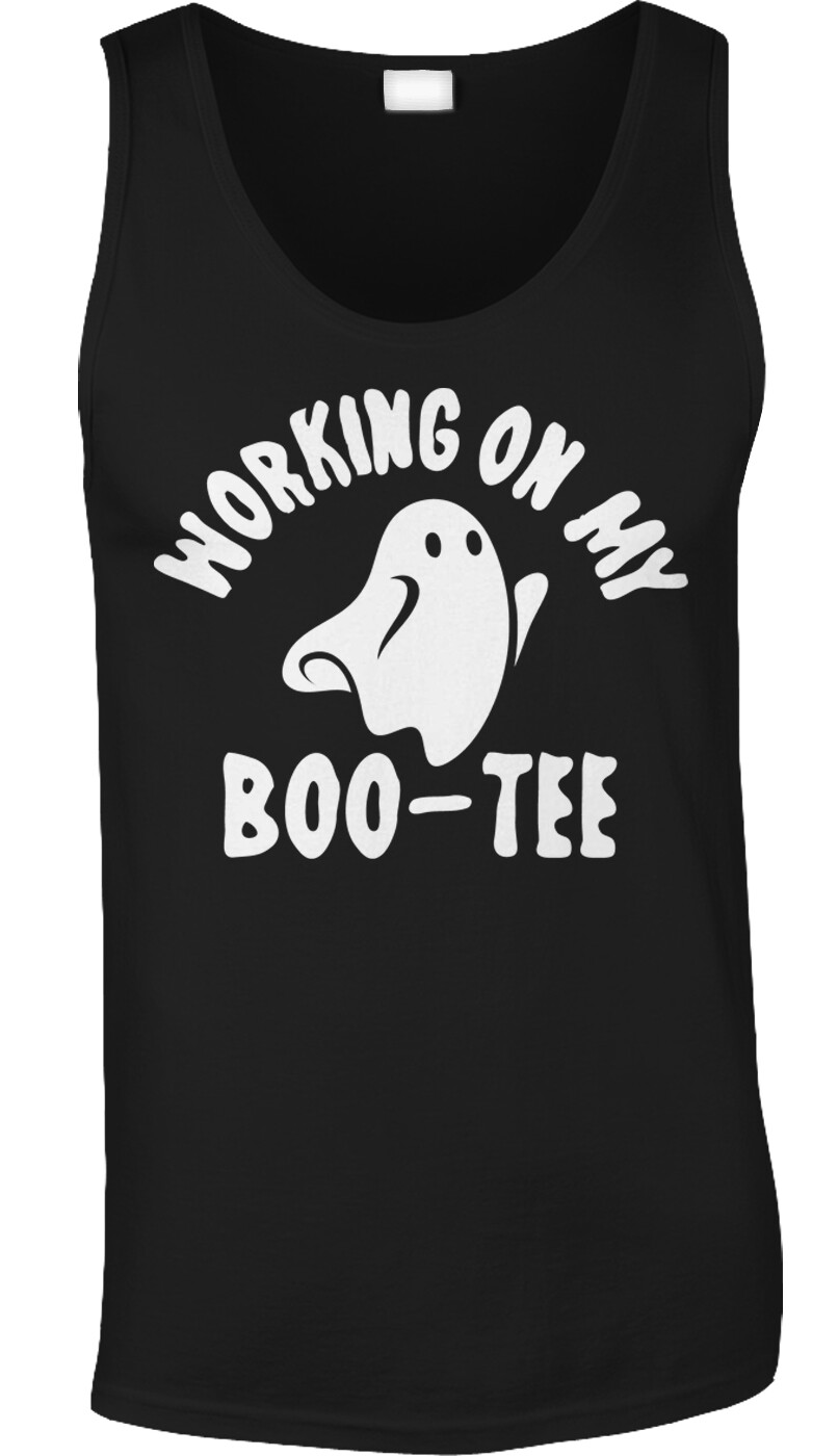 Boo-Tee Trick or Treat Halloween Costume Party Funny Humorous Ghosts Mens Tank
