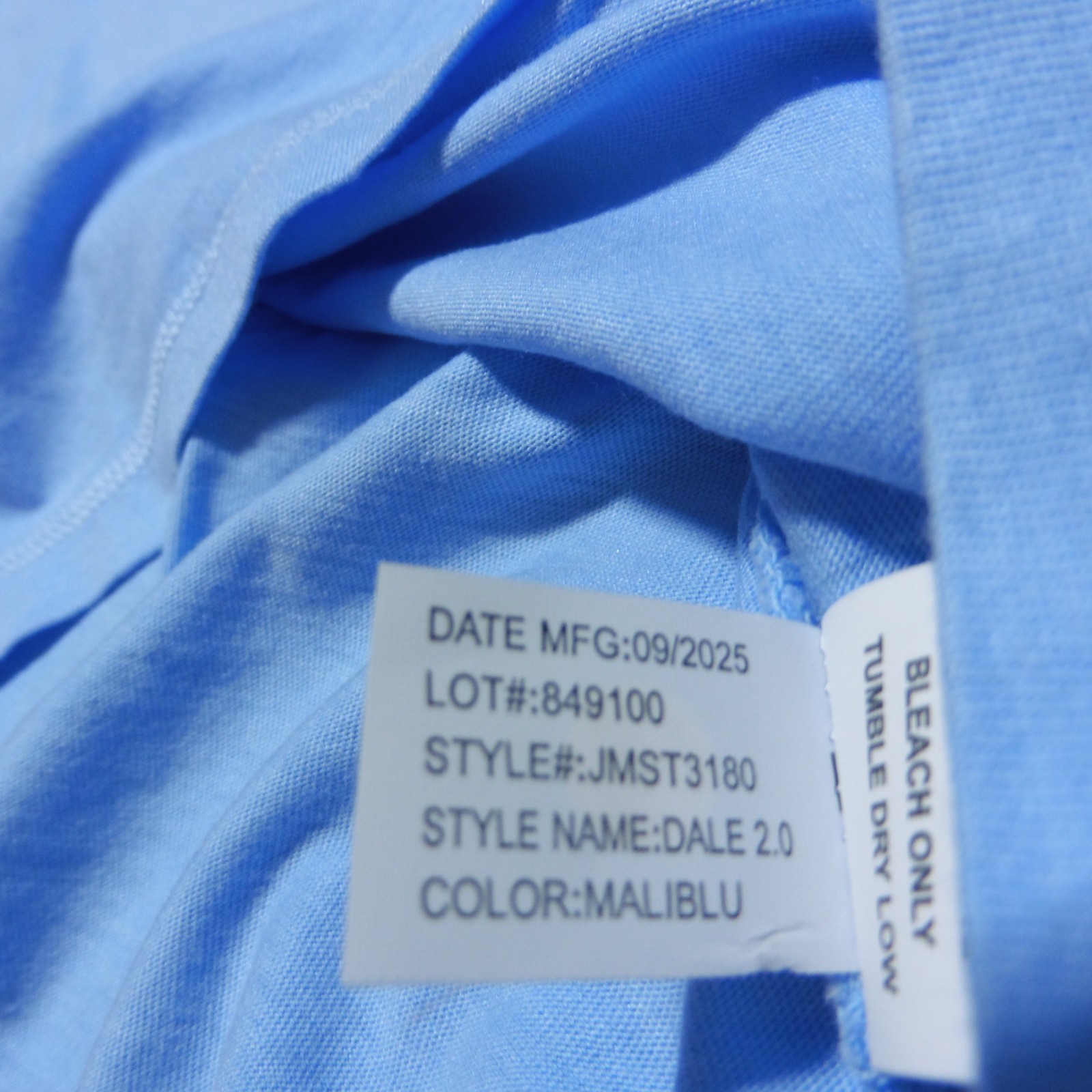 Johnnie-O Men’s Large Dale 2.0 Crewneck T-Shirt Malibu Blue Short Sleeve