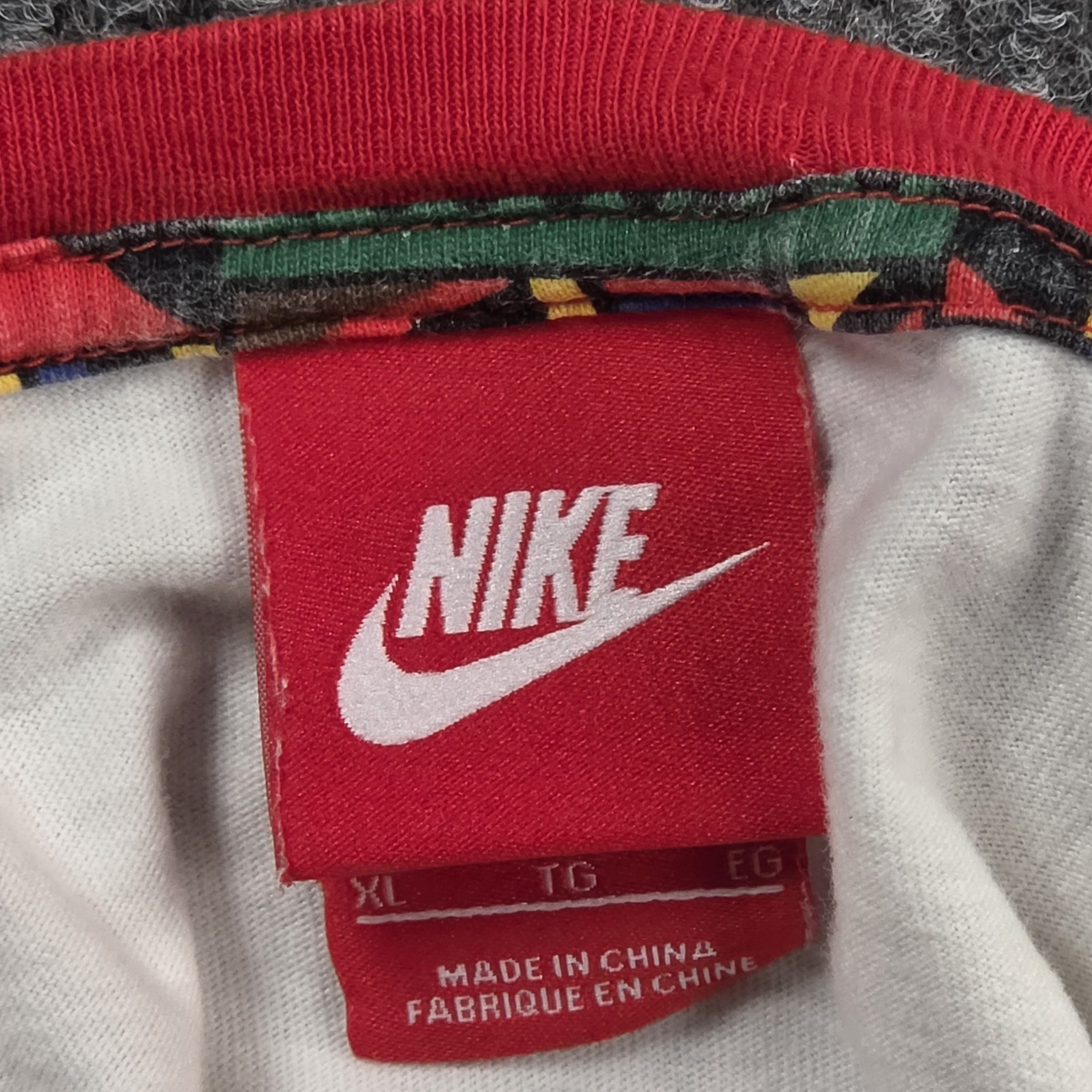 Nike Air Raglan T-Shirt Men’s XL White Red 3/4 Sleeve Baseball Graphic Tee Retro