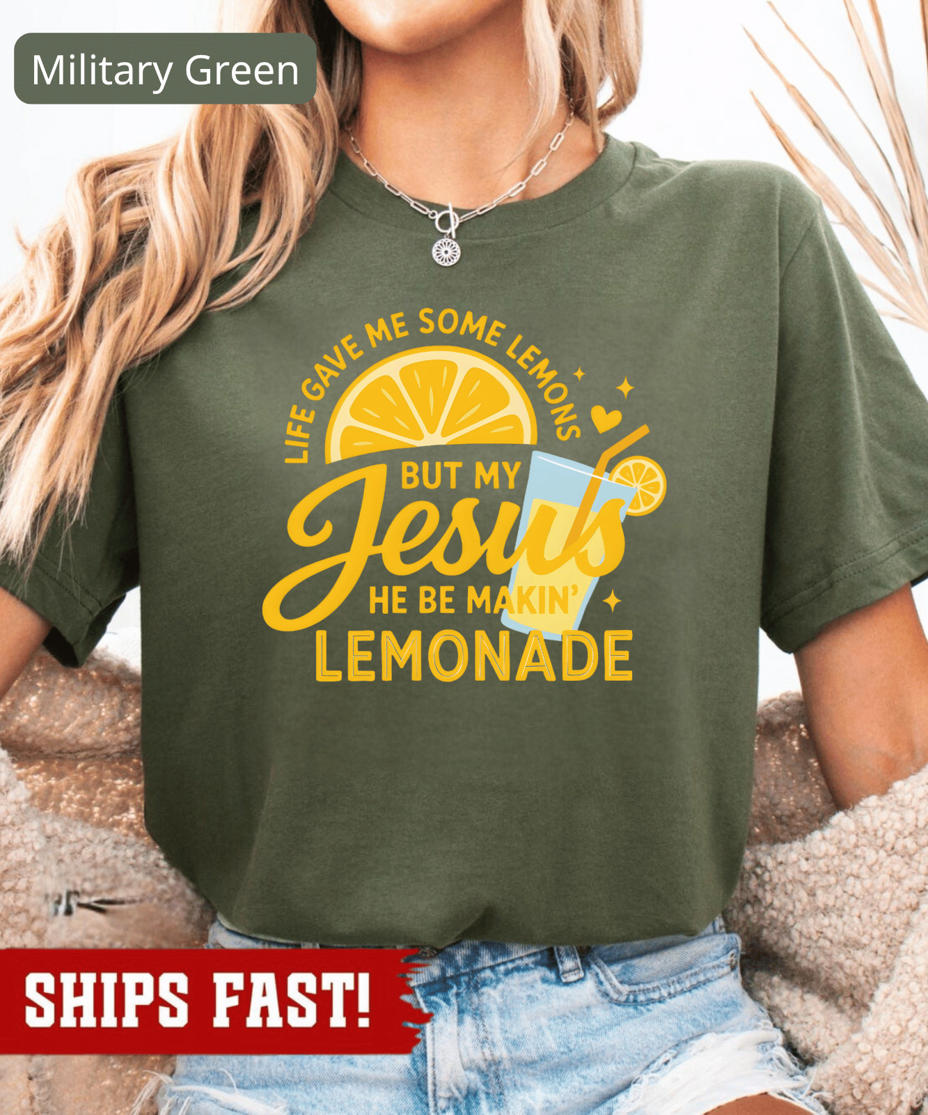 Jesus Lemonade Sweatshirt Christian Faith Apparel Child of God Tee Gift Women Me