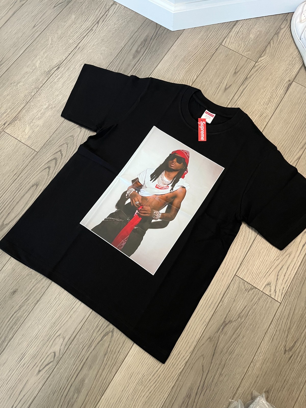 Size Medium – Supreme Short Sleeve Playboi Carti Black T-Shirt (FREE SHIPPING)