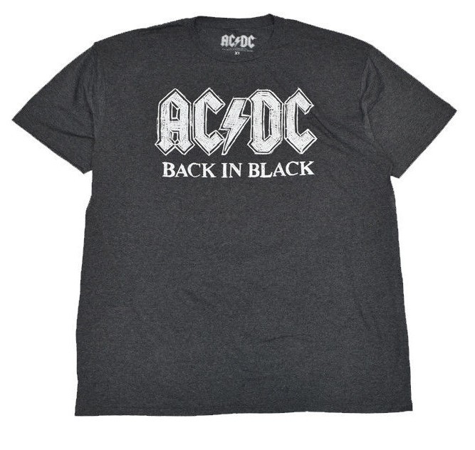ACDC Mens Tee T Shirt S M L XL Rock Tour Band Metal Hard Vintage Music Gray NEW