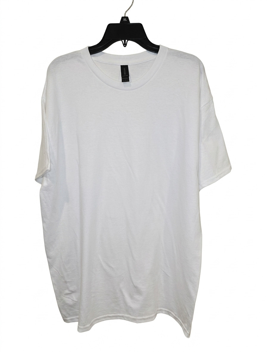 Gildan Heavy Cotton Crew Neck T-Shirt Blank Tee Short Sleeve White Size M