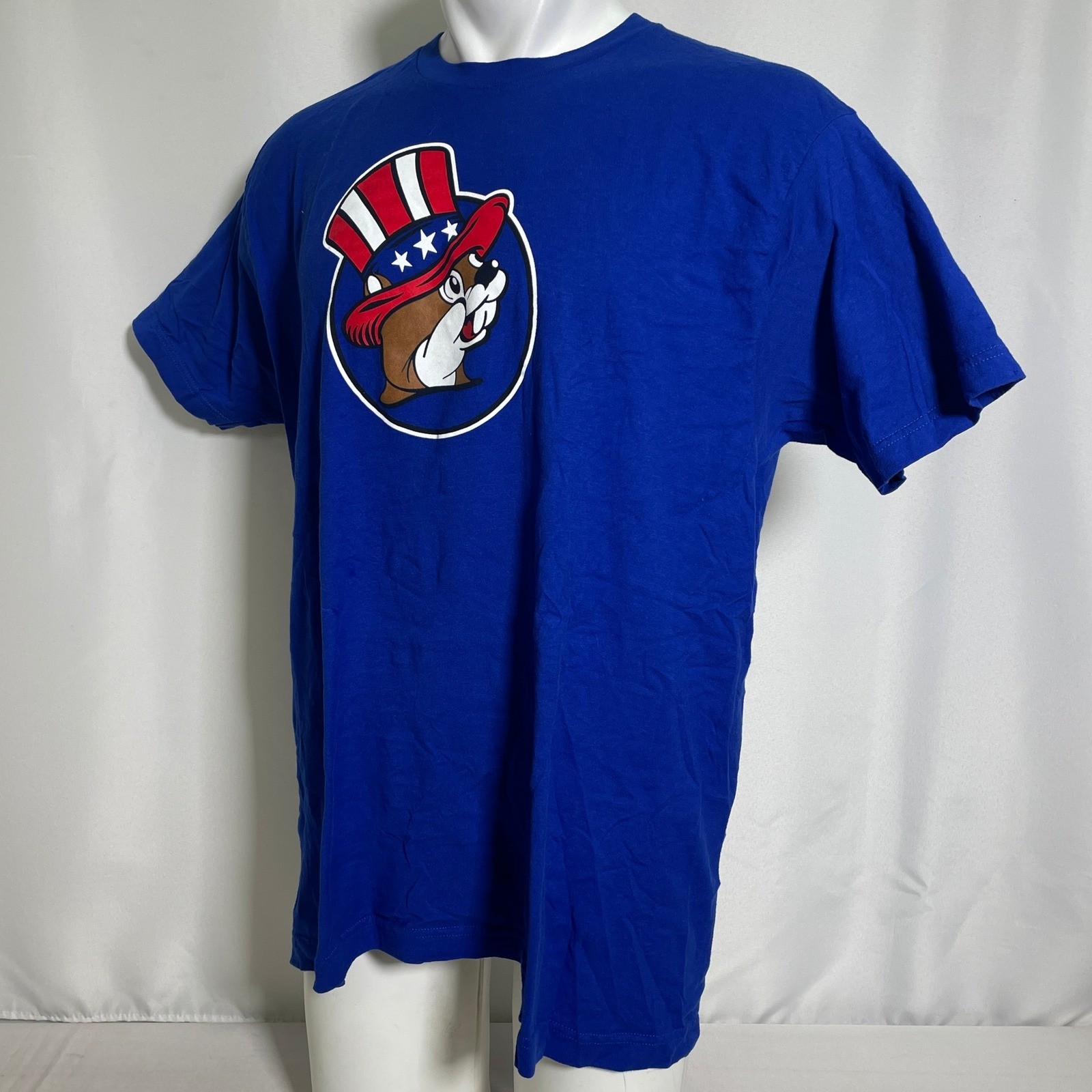 Buc-ee’s Independence Day Summer Freedom Ringing Blue T-Shirt Men’s XL