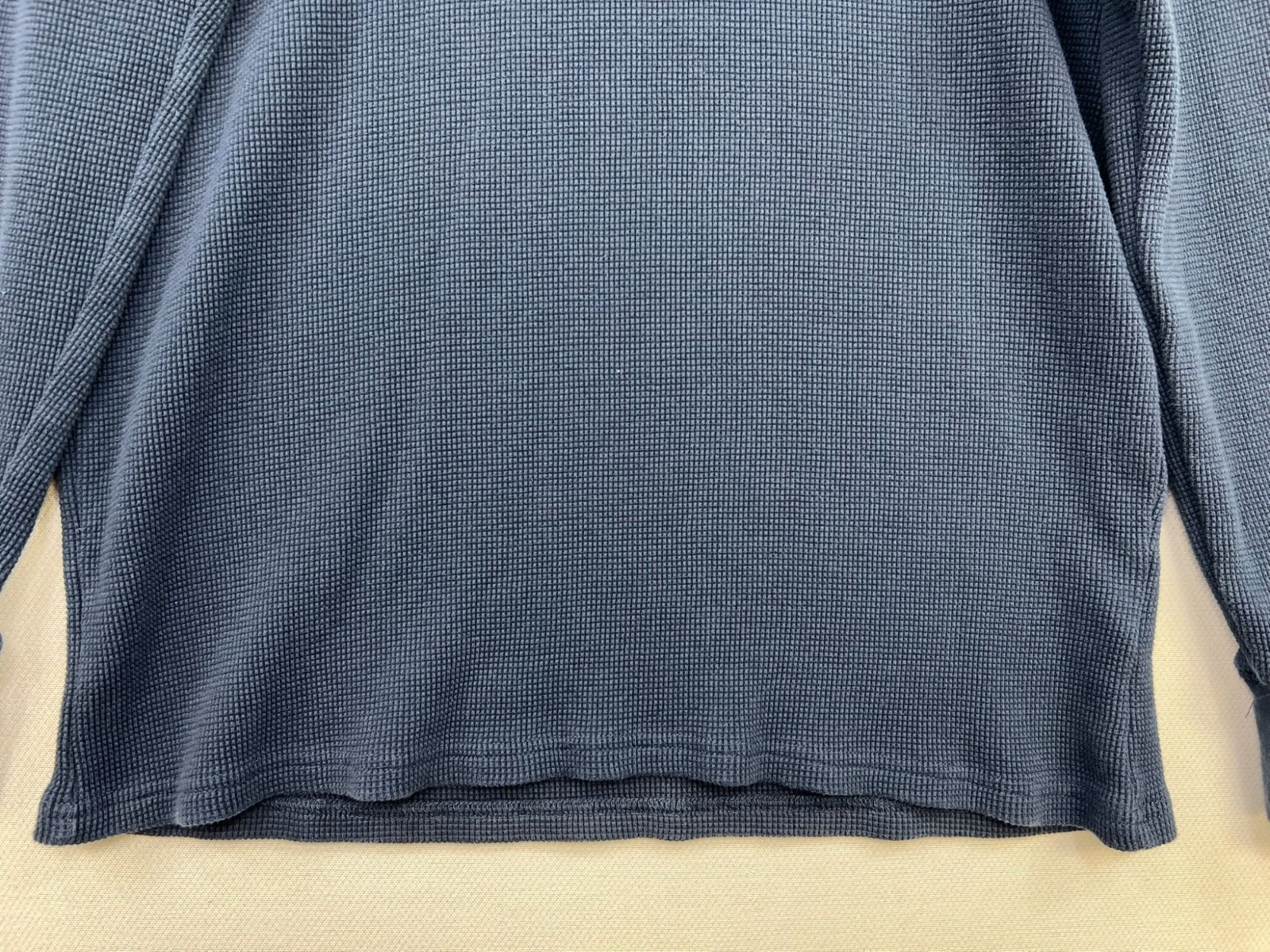 And Now This Mens Blue Thermal Waffle Knit Long Sleeve T-Shirt XL Casual Top