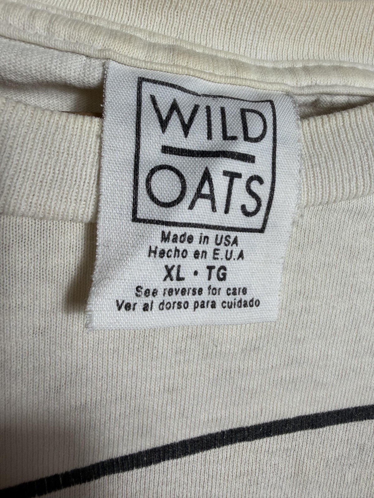 Vtg Nirvana Shirt Mens XL White Wild Oats 1996 Band Graphic T Shirt USA