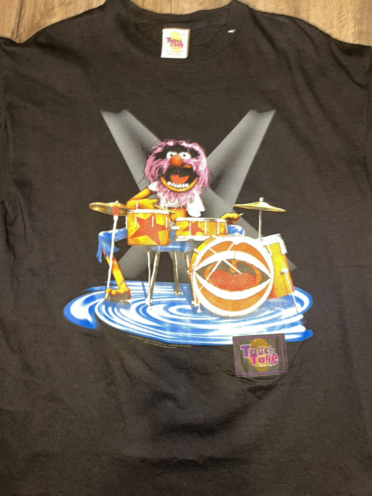 Vintage 90s The Muppet Show Animal Wild Oats Touch Tone T Shirt XL EXCELENT