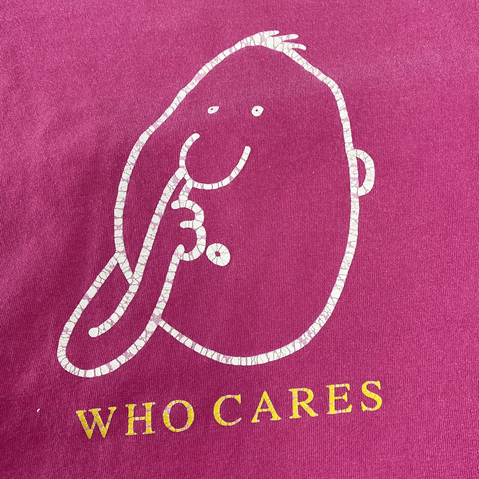 Vintage 90’s Nobody Cares Pick Your Nose Pink Funny Gag T Shirt Size XL