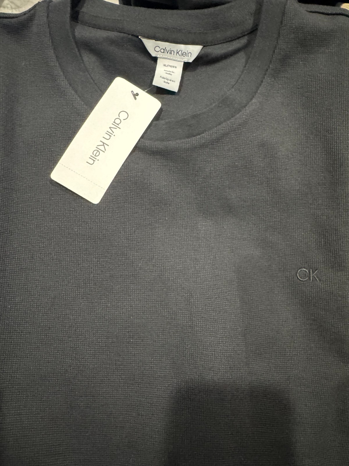 New With Tag! Calvin Klein Men’s Micro Waffle T-Shirt,Black,Blue, Tan