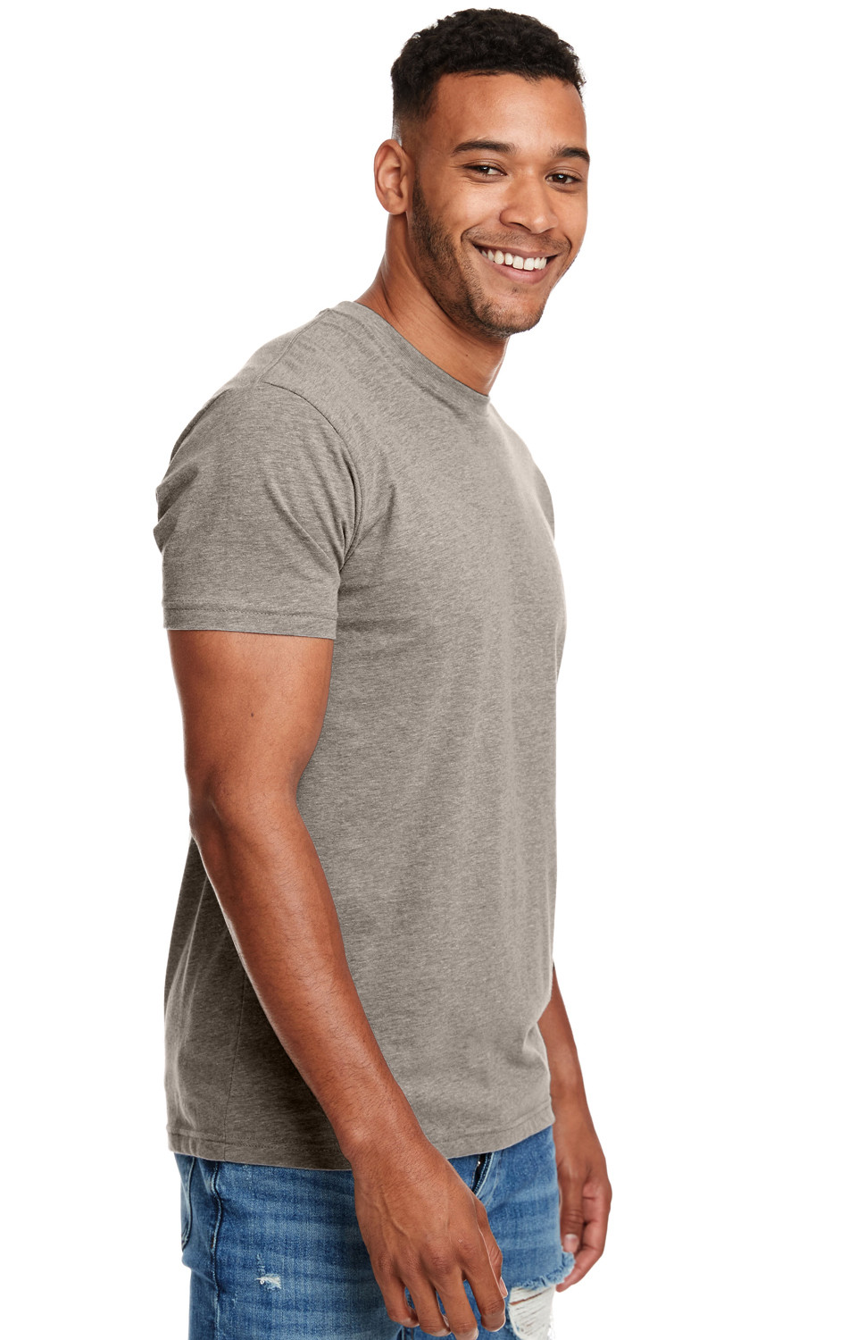 Marky G Apparel N6210 2pk Men’s CVC Crew-Neck Short Sleeve T-Shirt Warm Gray XS