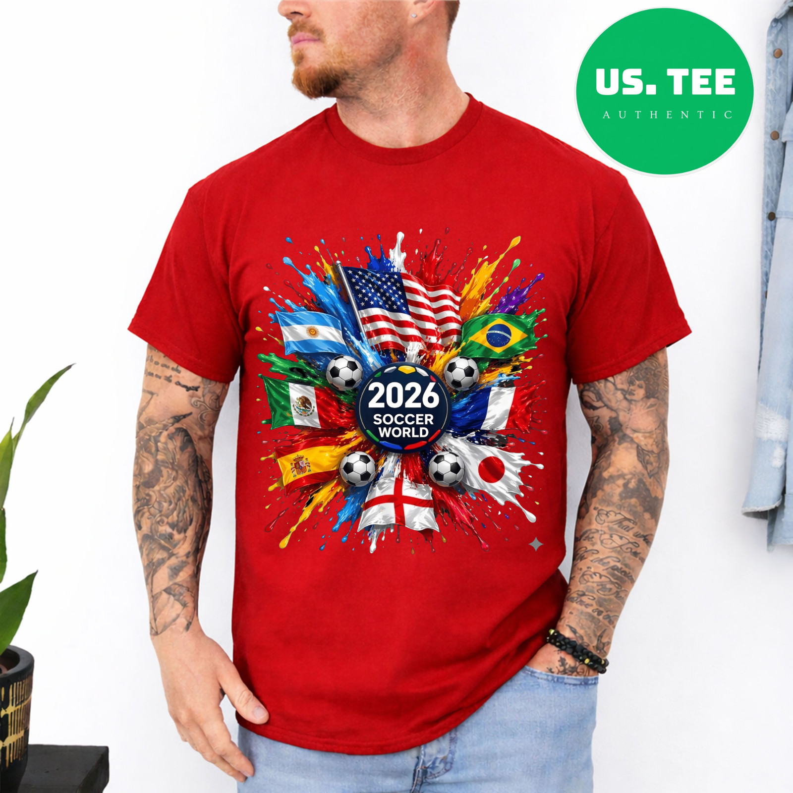 World Soccer 2026 Shirt, 2026 Cup USA Canada Mexico Adults Tshirt,Soccer Fan Tee