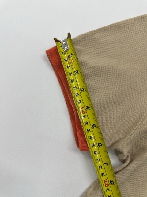 Fred Perry Men Beige Cotton Polo Shirt Button Front Size L Regular Fit