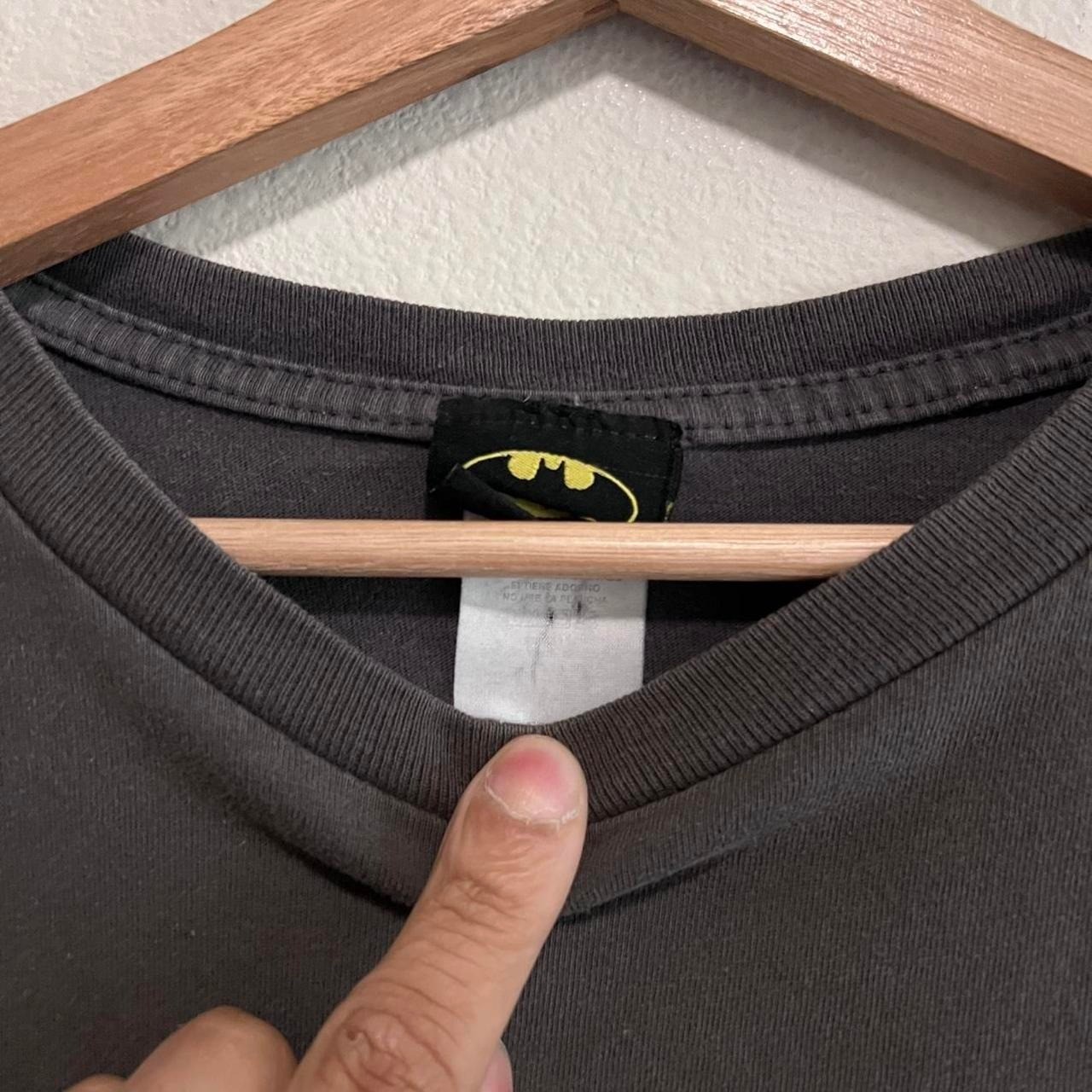 Vintage Batman Logo Distressed Cartoon Comic Promo T Shirt Chopped Size Medium