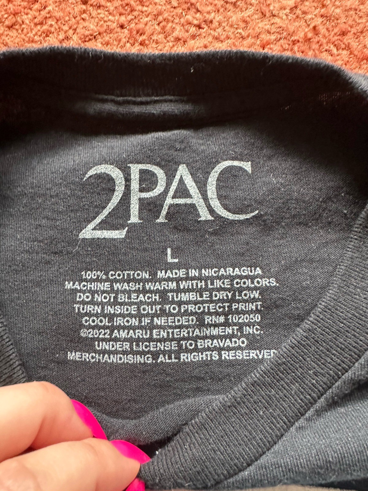 Tupac Shakur Graphic T-Shirt Adult L Large Casual Rap Hip Hop Trust Nobody