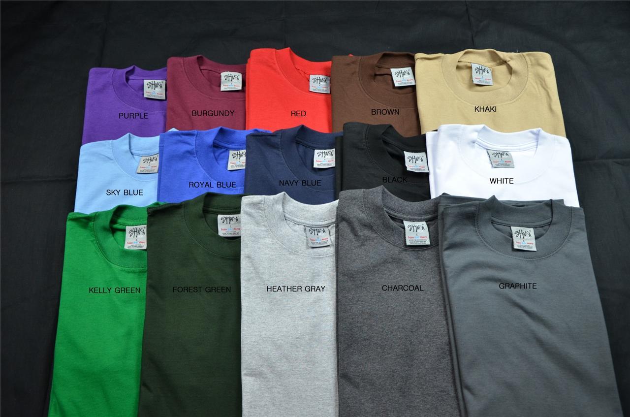 1 Shaka Wear Super Max Heavy Weight T-shirts Color Plain Blank Tee New S-7XL