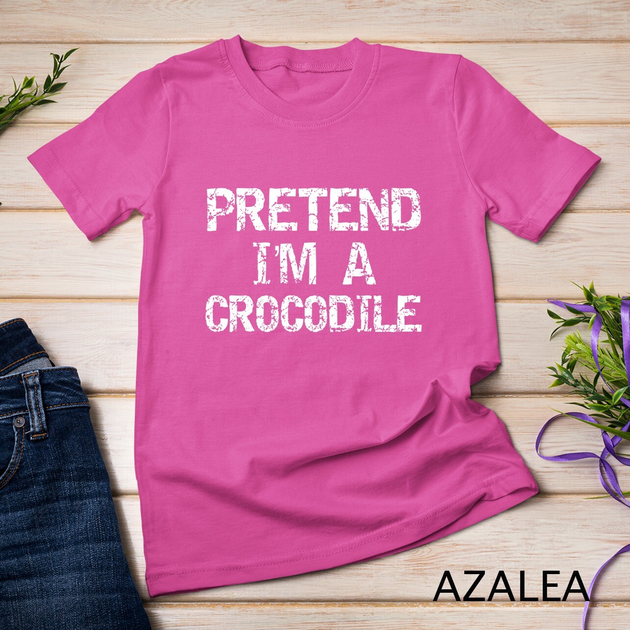 Lazy Halloween Costume Funny Easy Pretend I’m a Crocodile Unisex T-shirt