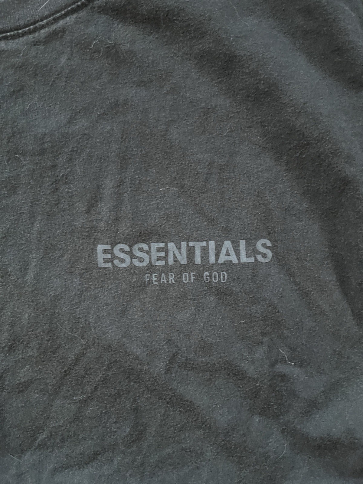 Essentials Fear of God ESSENTIALS Men’s XL Black Logo Crew Neck Short Sleeve Tee