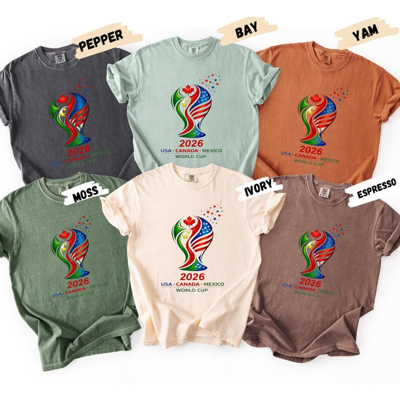 World Cup 2026 Shirt Soccer Cup Football Fan Graphic Tee Sports Tournament Gift
