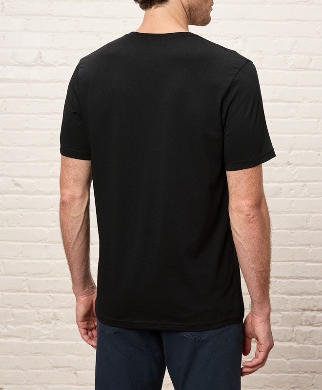 NWOT-Pact-Men’s Organic SoftSpun Essential V-Neck Tee-Black- Size (LARGE)