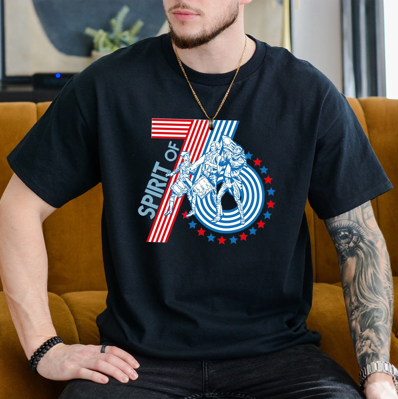 America 250 years Shirt, Spirit Of 76 TShirt – Multicolors, S to 5XL