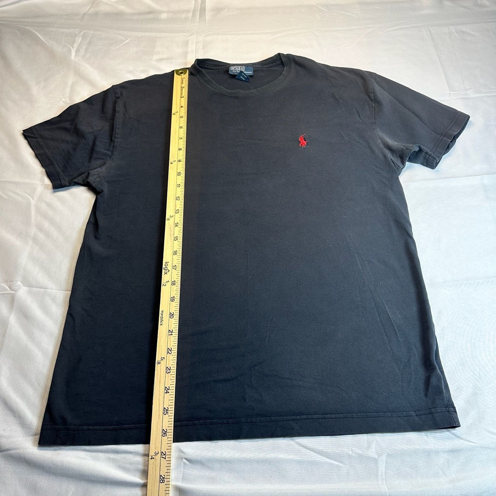 Polo Ralph Lauren Men Classic Fit Black Short Sleeve T-Shirt w Red Pony Logo S