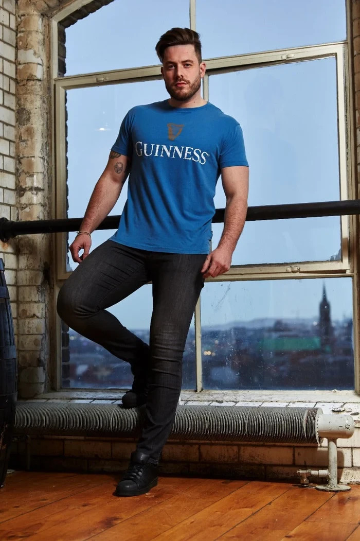 Guinness Gold Harp Premium Trademark 1759 Label Blue T-Shirt new in plastic 3XL