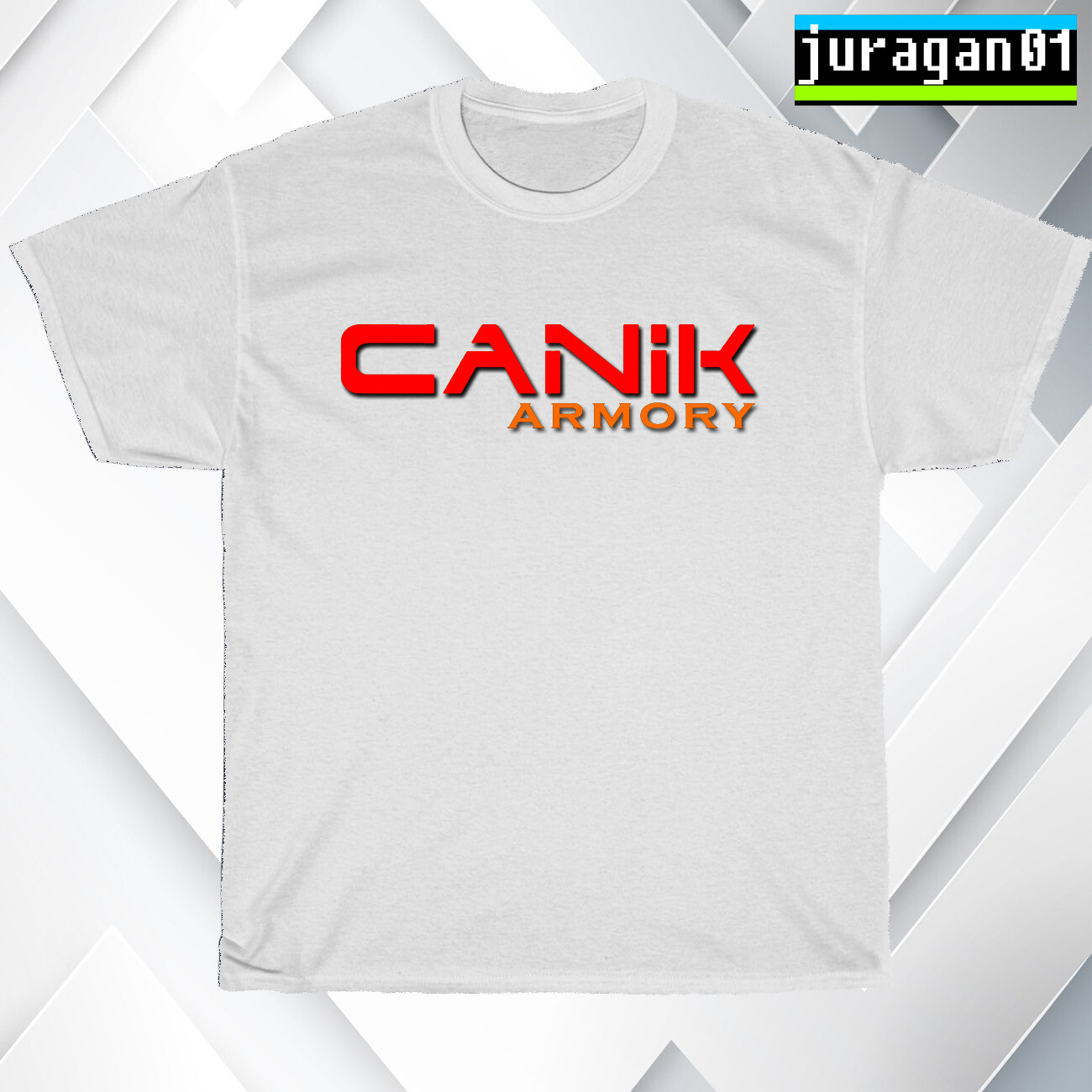 CANIK Superior Firearms Logo Black/Navy/Sport Grey/White Men’sT-Shirt S-5XL
