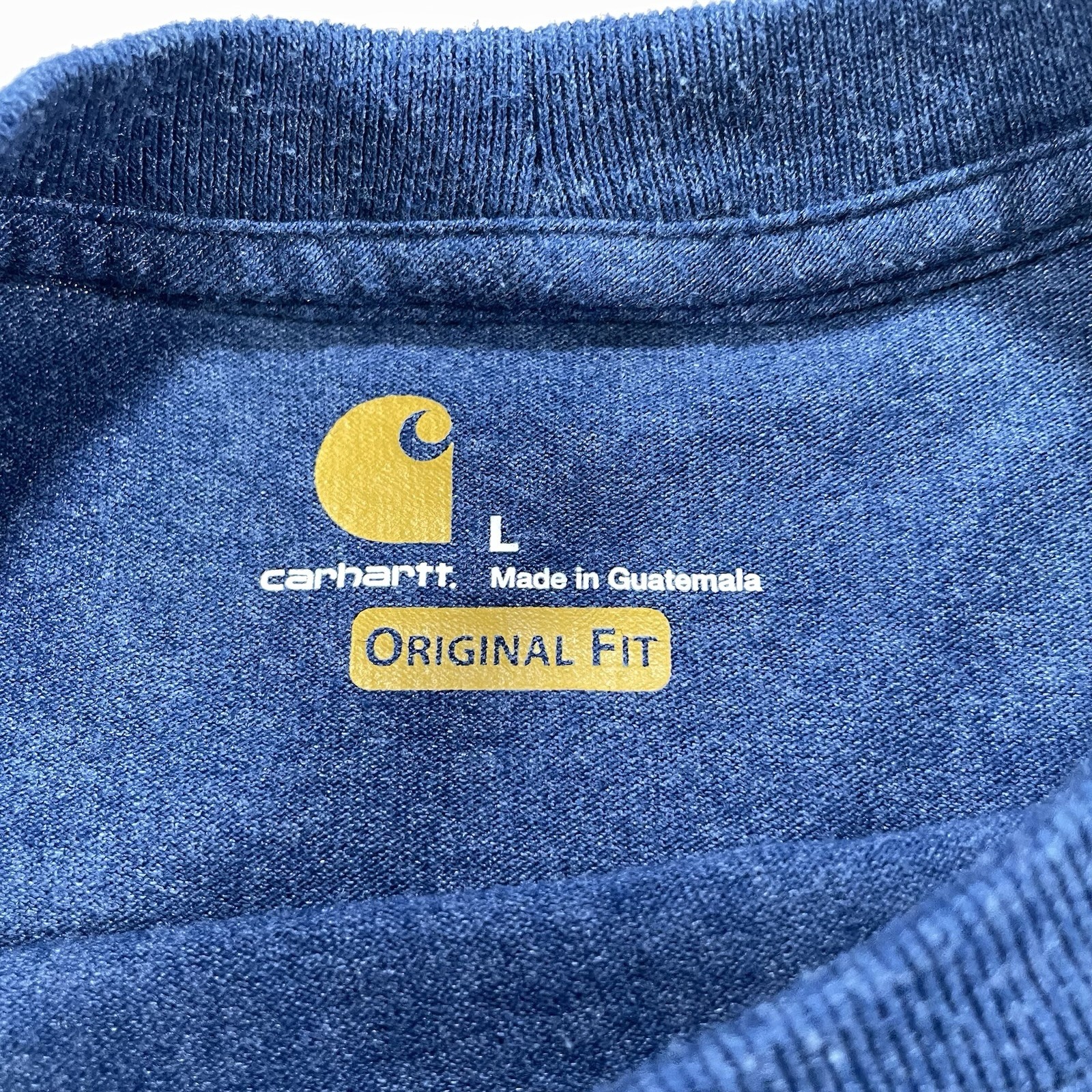 Carhartt T Shirt Men’s Large Blue Short Sleeve Pocket Tee Loose Fit K87 413
