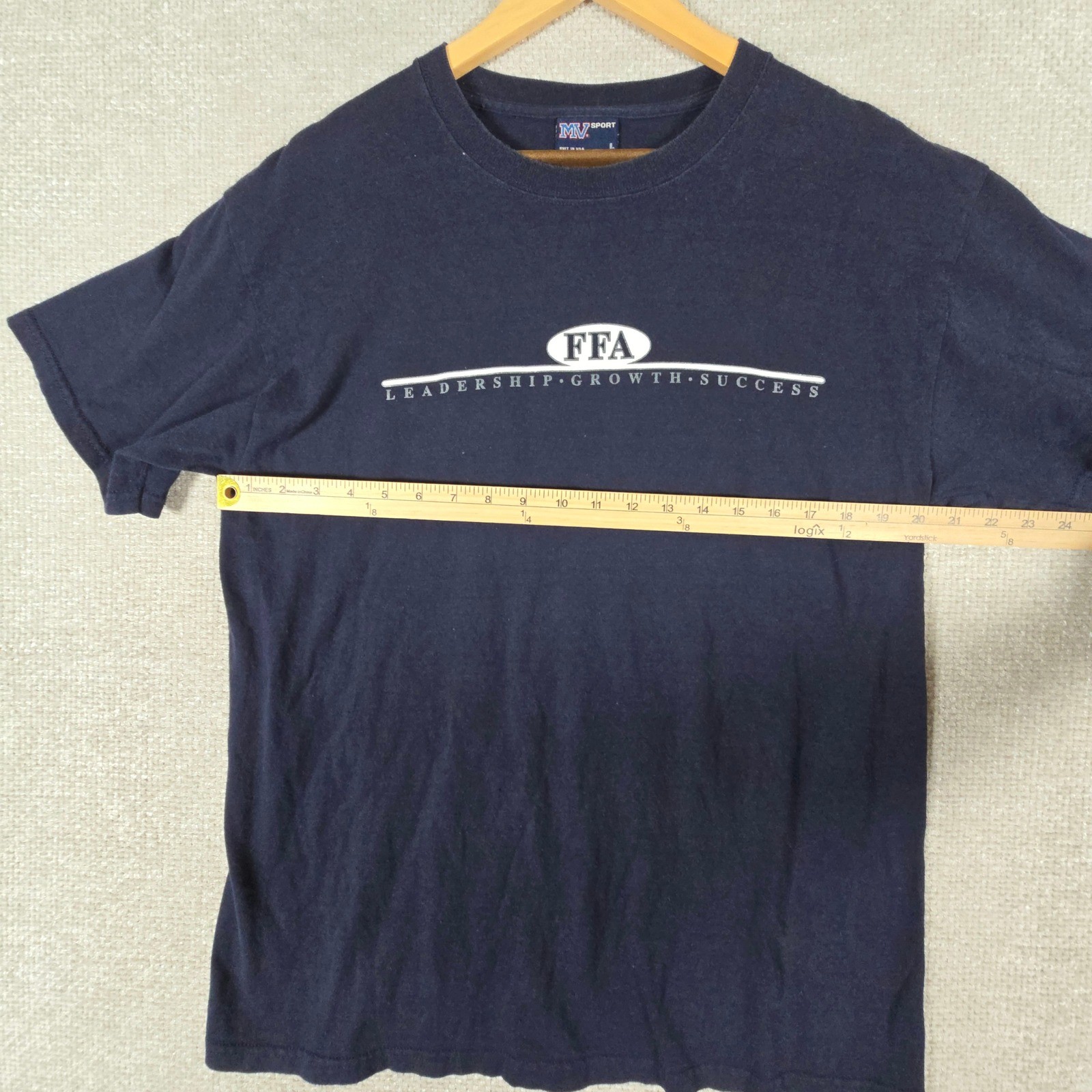 MV Sport Mens Navy Blue FFA Leadership Growth Success Graphic T-Shirt Large